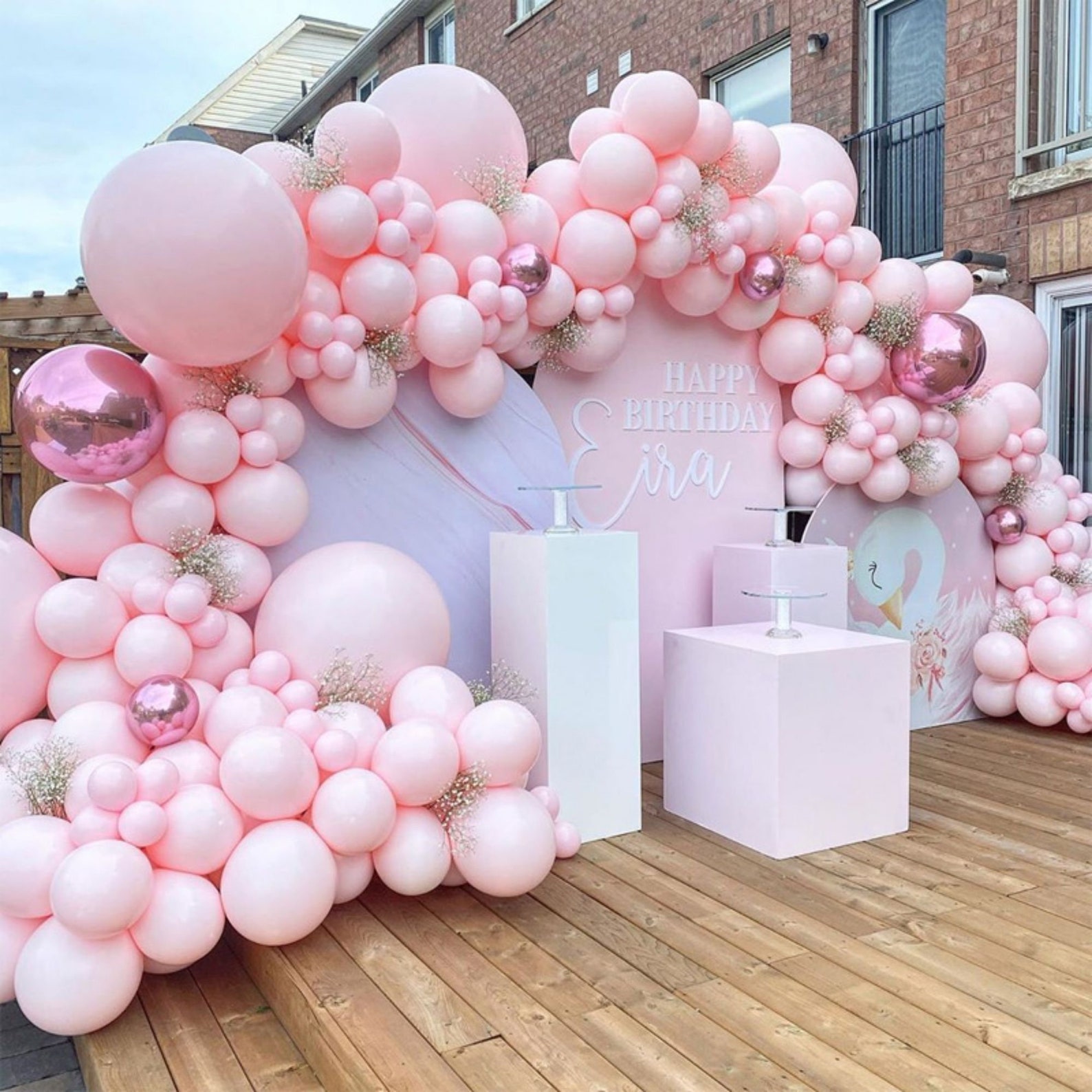 174pcs Maca Pink Balloon Garland Arch Kit for Baby Shower Etsy
