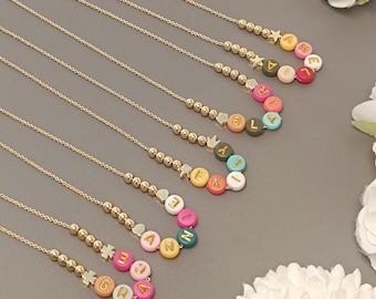 Collier prénom personnalisé pour tout-petit Collier personnalisé pour enfant, cadeau pour petite fille, cadeau d'anniversaire pour enfant, cadeau de Pâques pour enfant