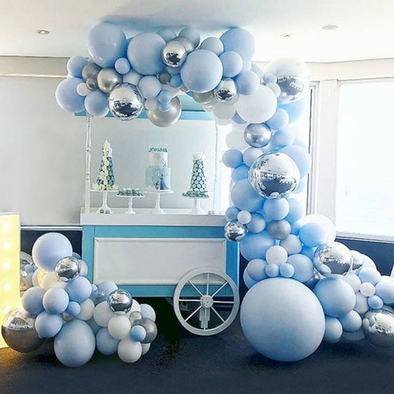 191pcs Balloons Garland Arch Kit Pastel Macaron Blue White | Etsy