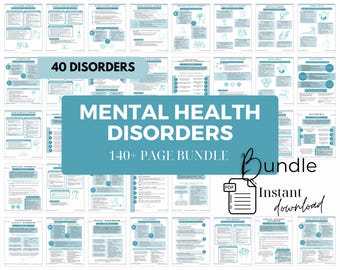 Mental Health Disorders Study Guide, Psych disorders, DSM-5-TR, mental health social worker, lmsw lcsw exam preparation, psychology theories
