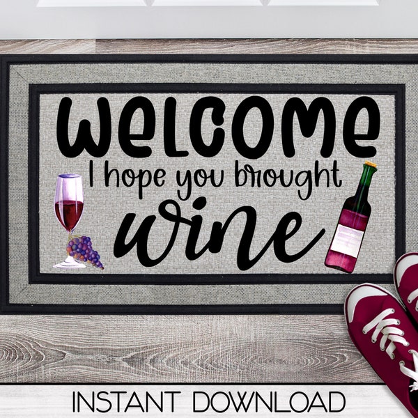Wine Door Mat - Etsy