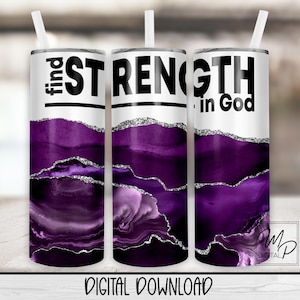 Inspirational Christian 20 oz Skinny Tumbler Sublimation Design, Instant Digital Download PNG Straight and Tapered Tumbler Wrap PNG