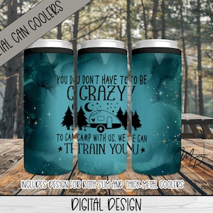 Diseño PNG de autocaravana para sublimación de neveras metálicas delgadas y gruesas, diseño de envoltura rígida digital para neveras, pronóstico para fin de semana de glamping