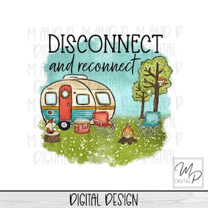 Camping PNG Sublimation Design for T-Shirts, Pillows, Coffee Mugs, Digital Download