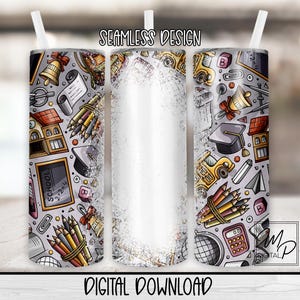Lehrer 20 Unzen Skinny Tumbler PNG, digitales Design für Sublimation, Wasserschiebefolie Download, Lehrer Tumble Wrap, sofortiger Download, Vinyl Wrap PNG