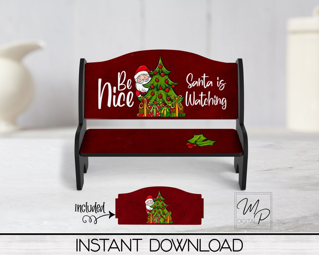 Christmas Santa Bench PNG for Sublimation, Sublimation Design for