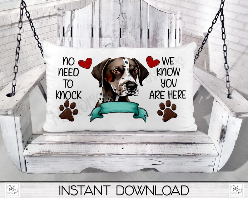German Shorthaired Pointer Front Door Mat Sublimation Design Download