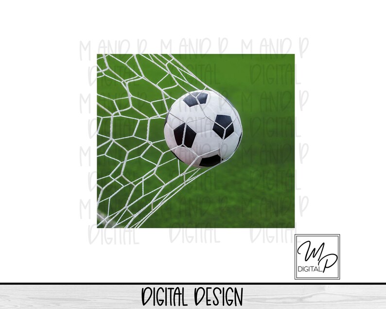 Soccer 20 oz Skinny Tumbler Sublimation Design, Instant Digital Download PNG Straight and Tapered Tumbler Wrap PNG image 2