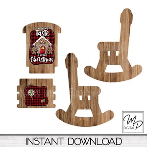 Christmas Gingerbread Rocking Chair PNG for Sublimation, MDF ...