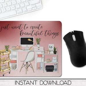 Crafter Mouse Pad PNG for Sublimation Digital Download, Designer / Crafting Mousepad Design for Sublimation