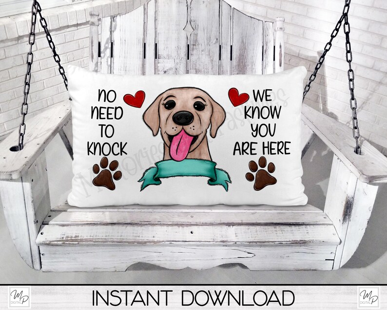 Yellow Lab Front Door Mat Sublimation Design Download, Rug PNG, No Need