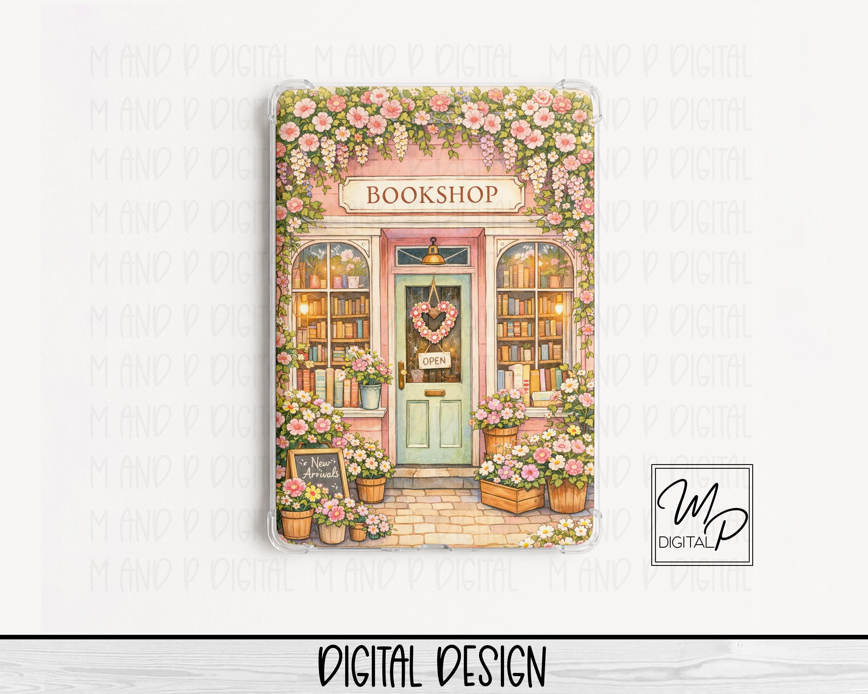 Kindle Insert Printable, 4 Sizes, Cottagecore Bookshop Theme, Cottage ...