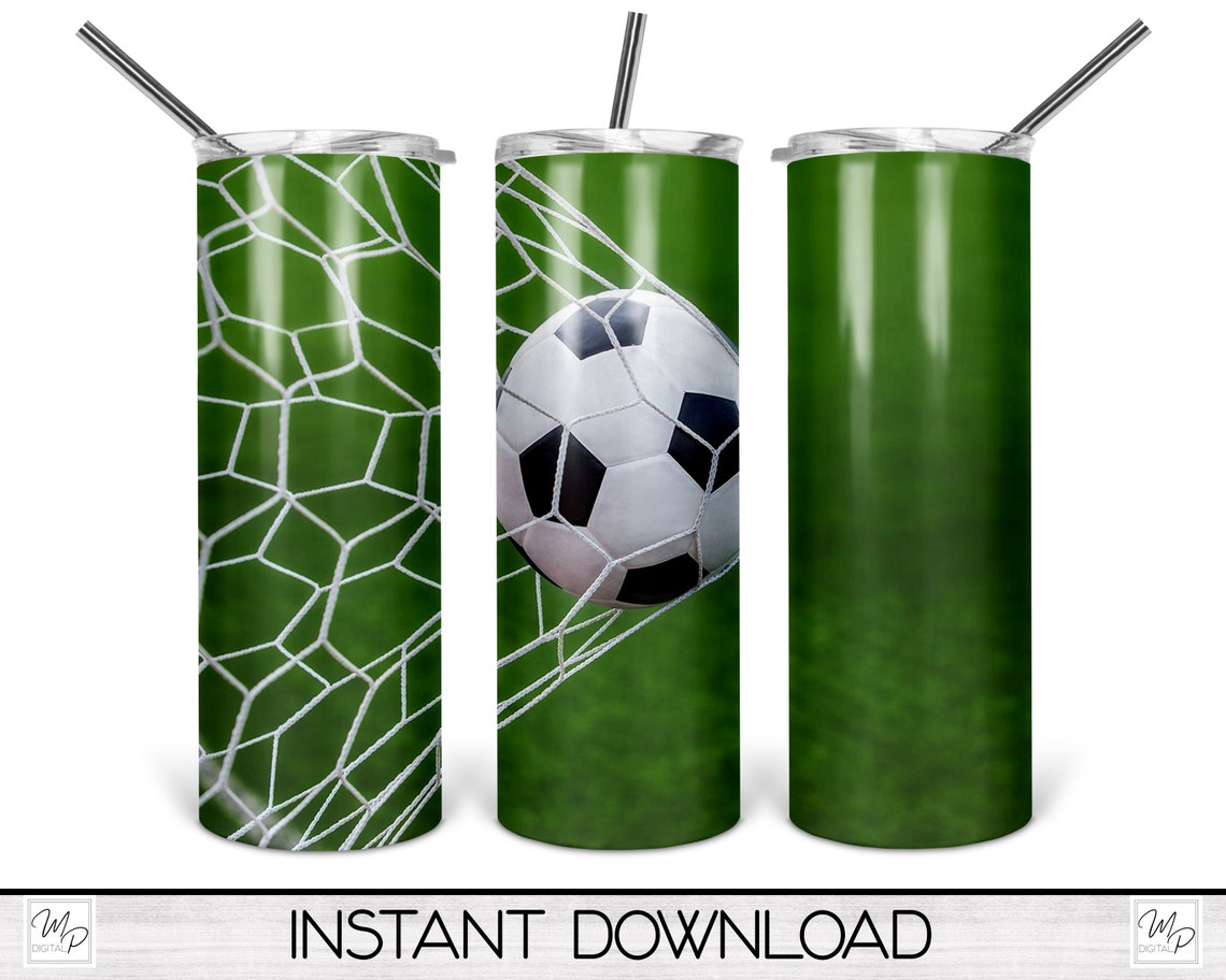 Soccer 20oz Skinny Tumbler Wrap Tumbler Sublimation Design Etsy