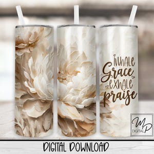 Christian Inspirational 20 oz Skinny Tumbler Sublimation Design, Instant Digital Download PNG Straight and Tapered Tumbler Wrap PNG