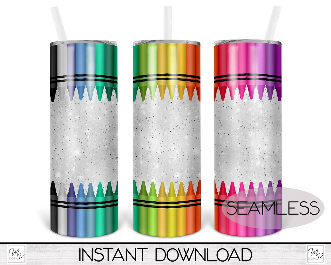Teacher 20 Oz Skinny Tumbler PNG Waterslide, Seamless Wrap Sublimation ...