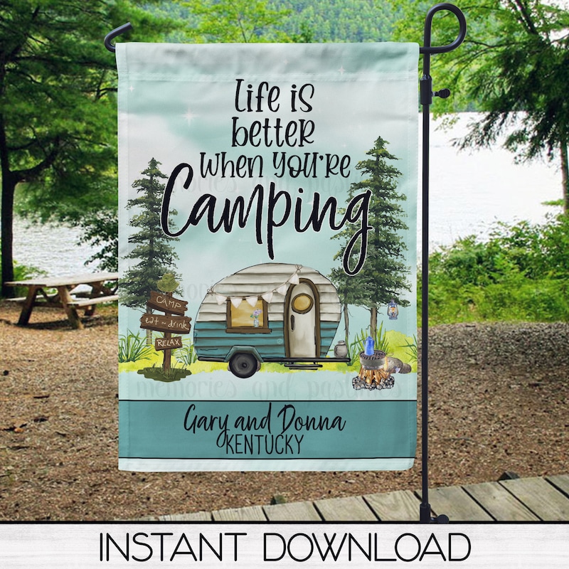 Camp Flag Design Svg - Etsy