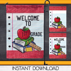 12x18 Garden Flag Sublimation Design, Teacher Classroom Flag, Digital Download
