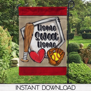 Softball Garden Flag Sublimation Digital Design, Instant Download, Sublimation Graphics, Commercial Use