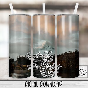 Christian Bible Verse 20oz Skinny Tumbler PNG Sublimation Design Download, Vinyl Wrap PNG, Commercial Use, Waterslide Download
