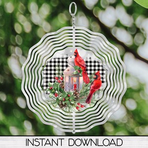 Memorial Christmas Cardinal Wind Spinner – 3D Roter Kardinal Vogel, Für Draußen, 25 Cm