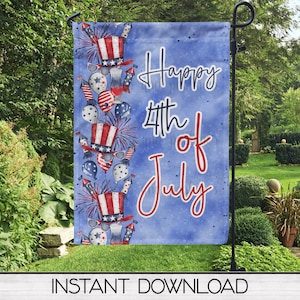 Happy 4th of July Flagge Sublimation Design, Patriotische Flagge DIGITAL DOWNLOAD, Sublimation Vorlage, kommerzielle Nutzung