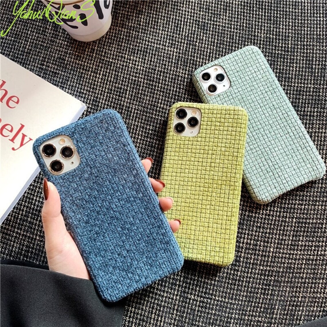 Solid Color Cloth Case For iPhone 12 Pro Max XS X XR 6S 6S 7 7 Etsy