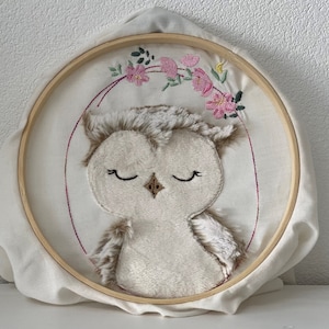 Owl Elli applique embroidery file embroidery picture 18x30