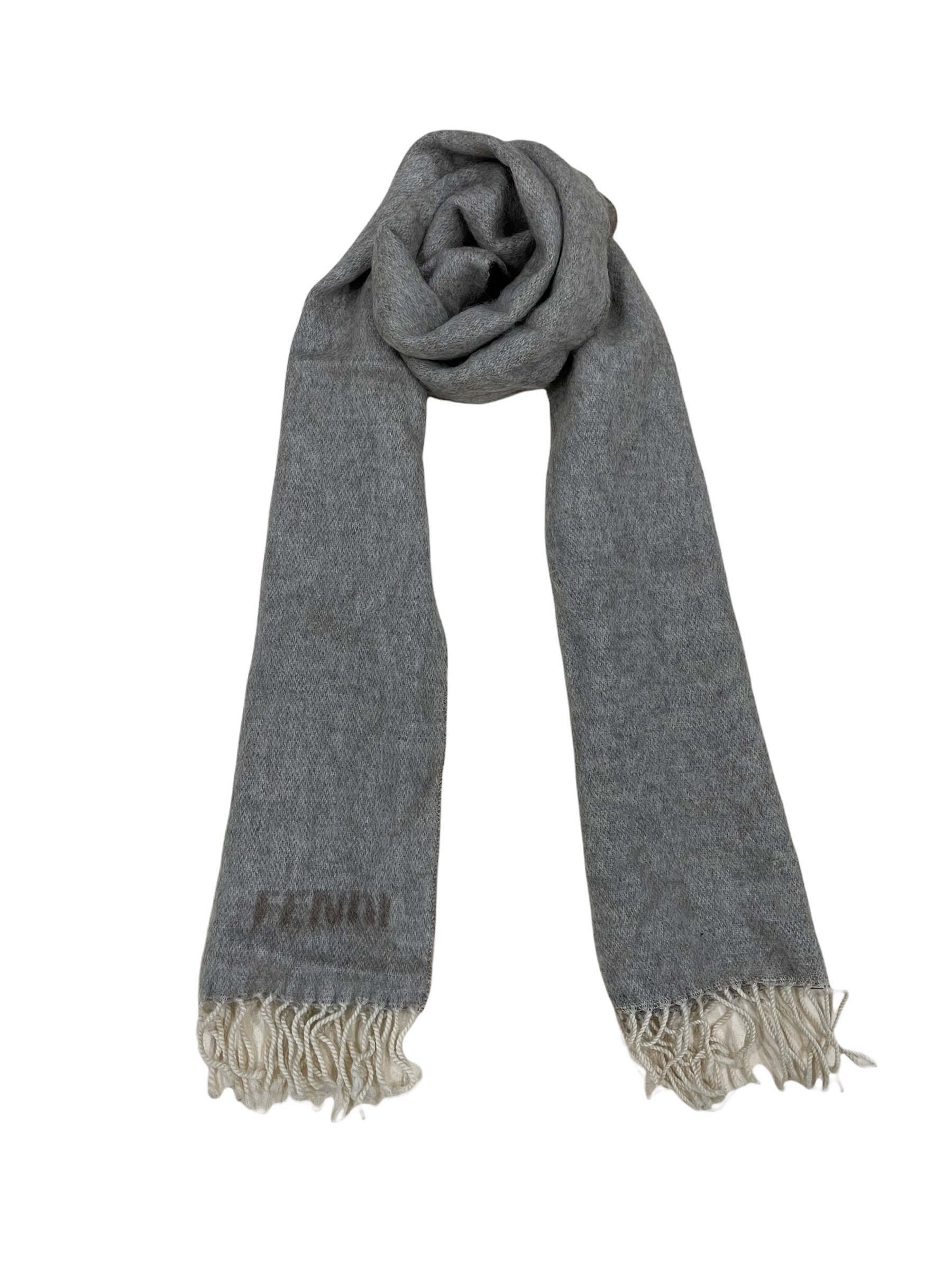 Fendi Cashmere Scarf Muffler Fendi Roma Grey Scarf Muffler - Etsy