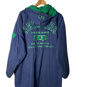 Vintage 80s Gap Jacket Hoodie Big Logo Spell out PG2
