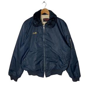 Vintage Workers Bomber Sherpa Jacket Made in Usa  Workwear Jacket