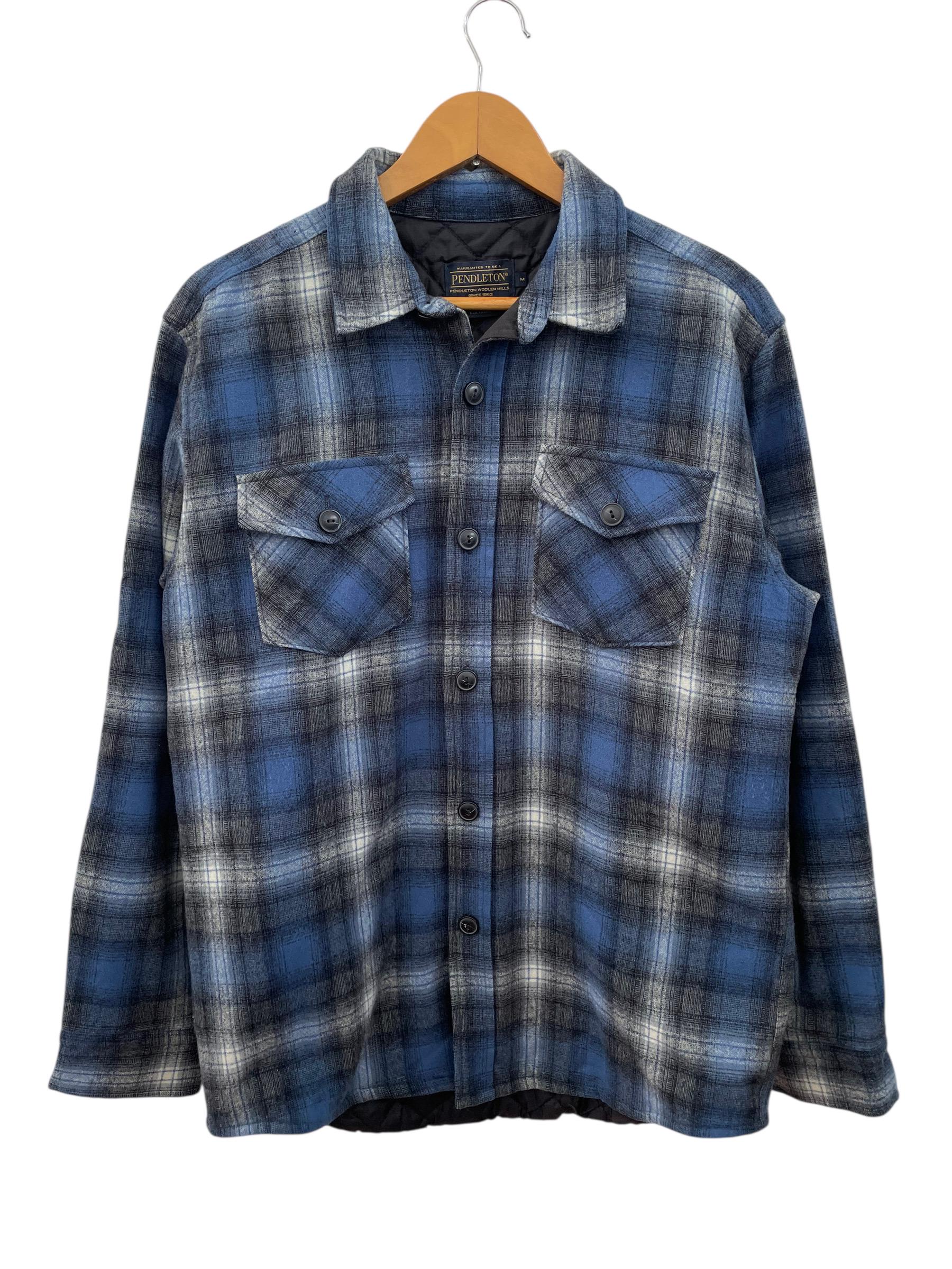 Vintage Pendleton Shadow Plaid Wool Shirts Quilted Shirts Sz M