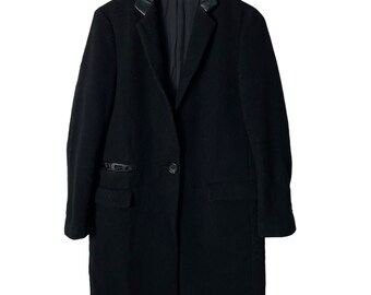 5351 Pour Les Hommes Wool Long Coat Black Winter Coat Jacket