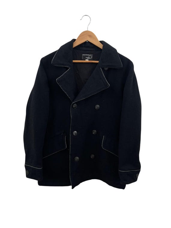 monkey time 黒 ウールコート ユナイテッドアローズ モンキータイム ブラック ウール ダブル