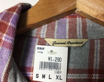 【正規取扱店】 Japan Standard Journal Vintage Brand Shirt Flannel Checkered トートバッグ