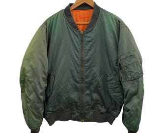 Vintage 90s ALPHA INDUSTRIES Reversible Flight MA-1 Bomber