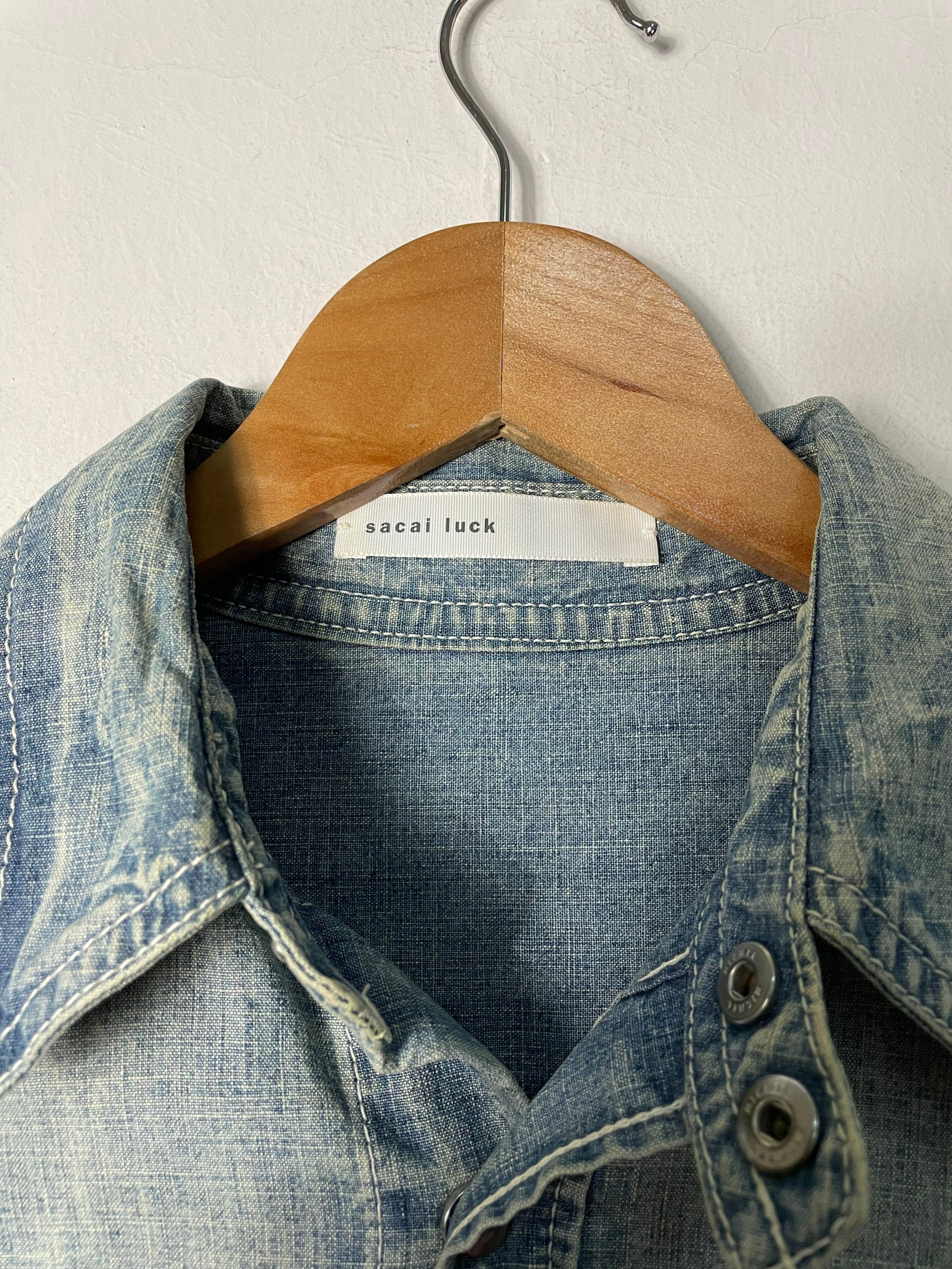 Womens Sacai Denim Shirts Buttons up Sacai Luck PG47 - Etsy
