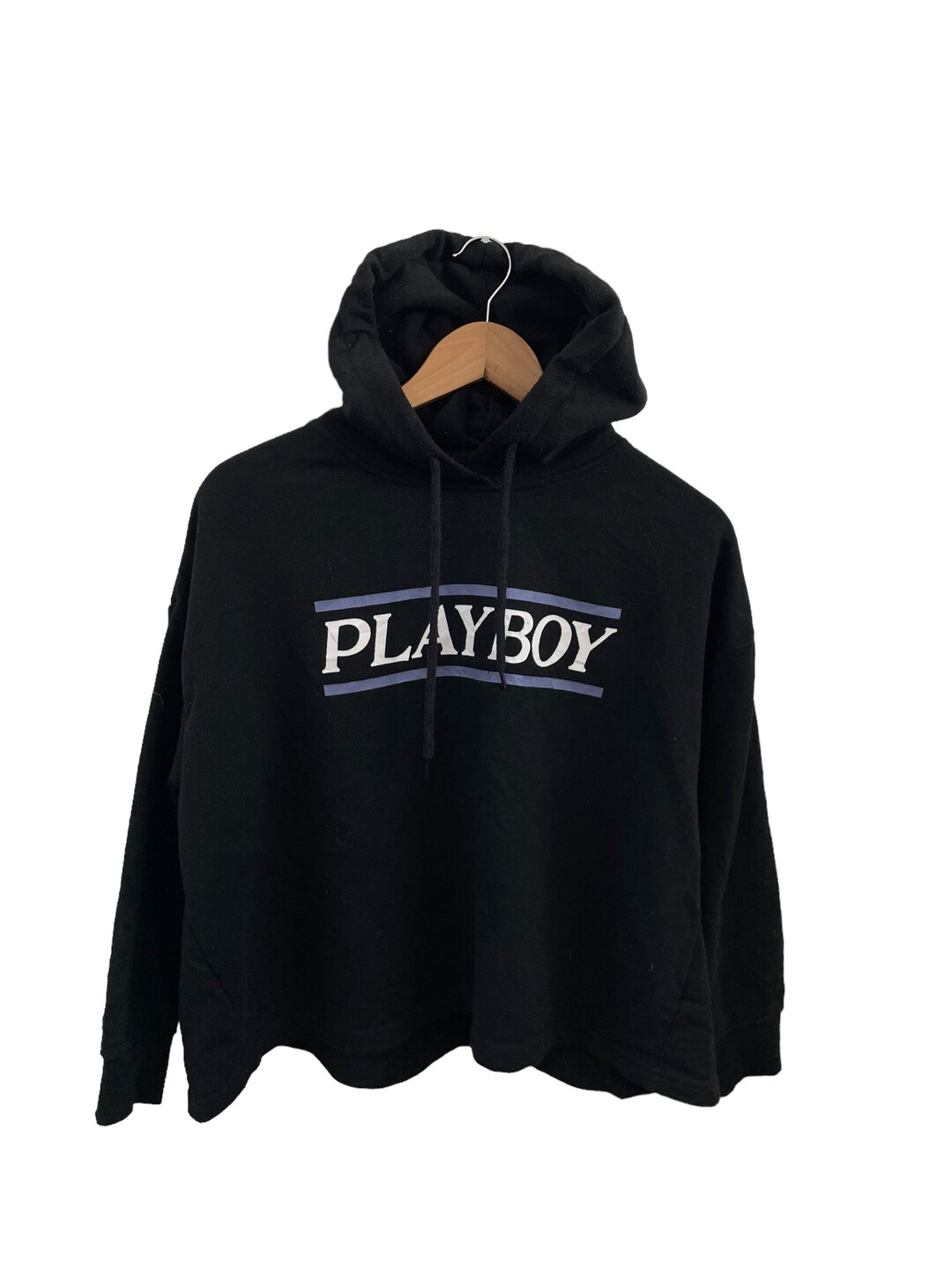 Playboy Hoodie Sweatshirt Big Logo Spellout Playboy Womens Etsy