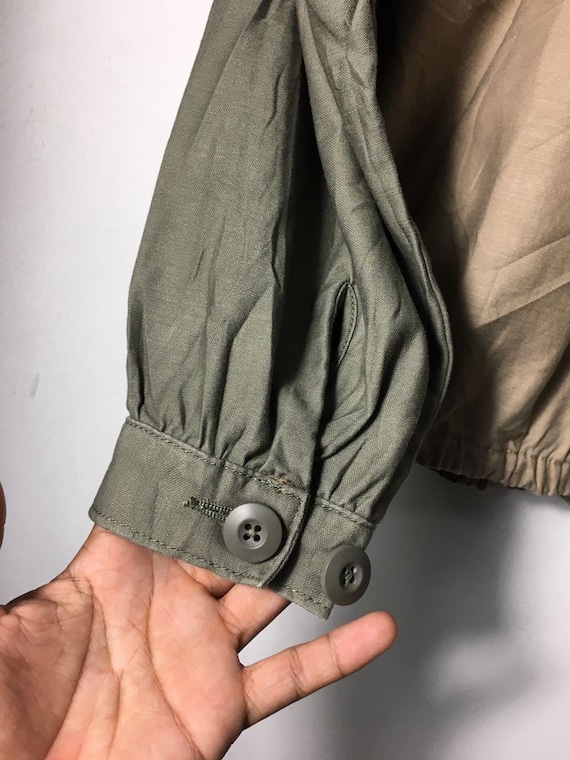 Rare Avirex Style Chore Jacket Patchwork Two Tone… - image 5