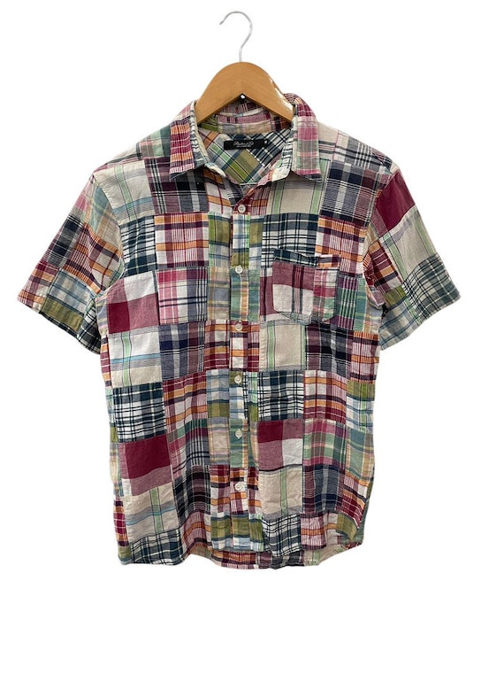 Vintage Madras Plaid Patchwork Shirt - United Arrows Japan - Slim M