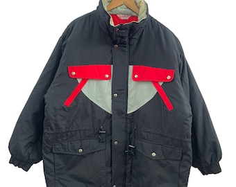 Vintage Balenciaga Puffer Padded Jacket Color Block Rare Find