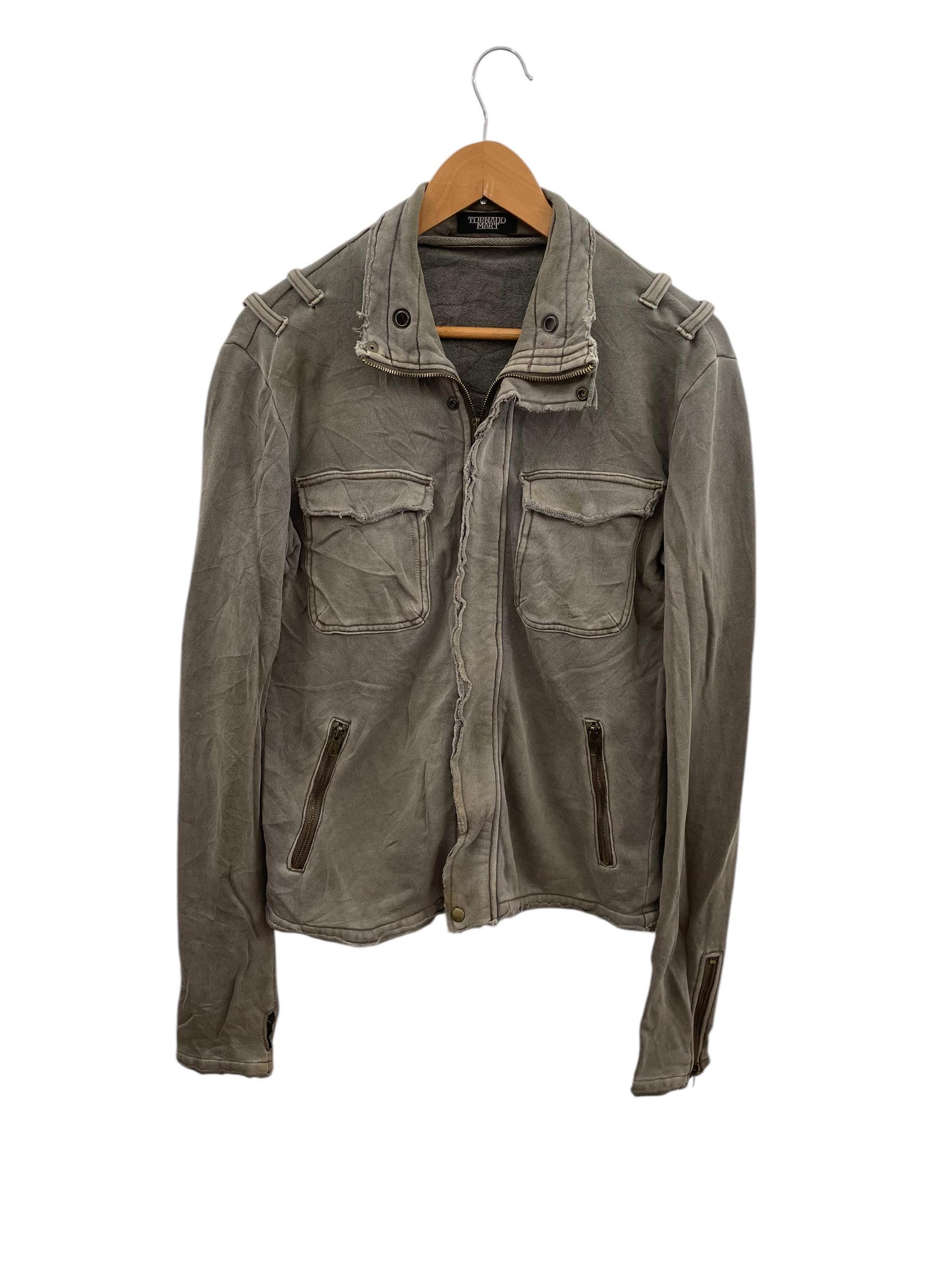 ジャケット・アウター vintage tornado mart design zip coat Tornado Mart Early 00s Faded Cowhide Leather Multi-zip Rider