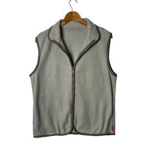 Vintage Valentino Fleece Vest - Izac Zipper Sleeveless Jacket