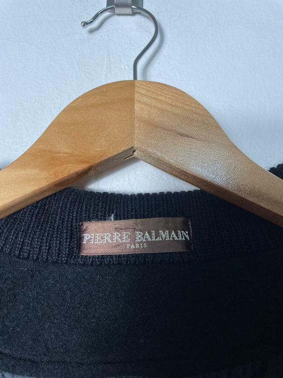 Vintage Pierre Balmain Wool Double acollar Cardigan J… - Gem