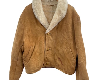 Vintage 1990s Banana Republic Suede Leather Full Zip Hooded Jacket