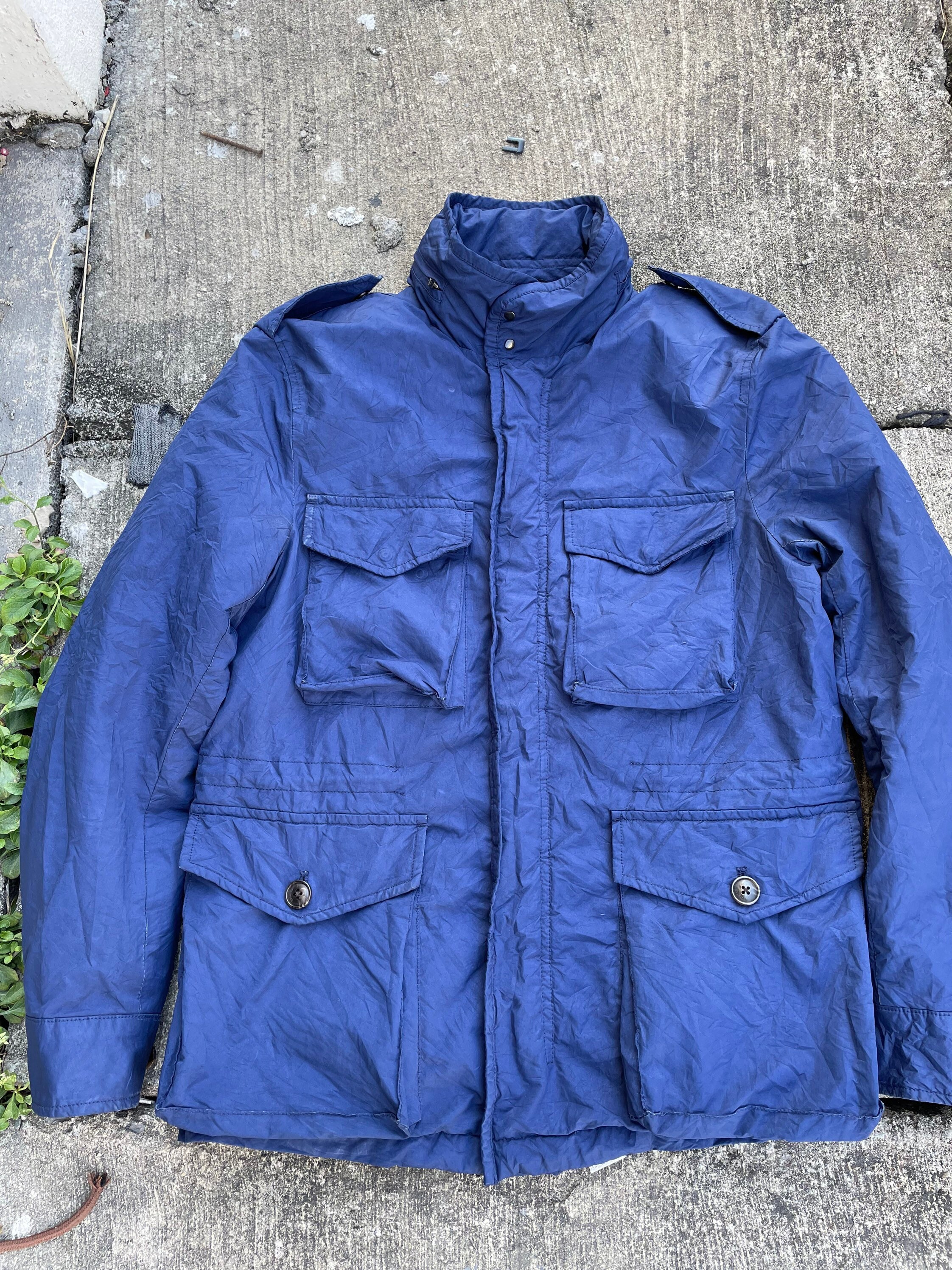 Edifice Japan Multipocket Utility Jacket Blue Jacket Military