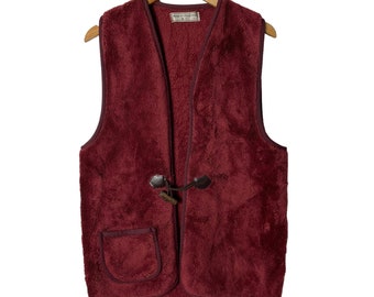 Vintage Japanese Fluffy Vest Fleece