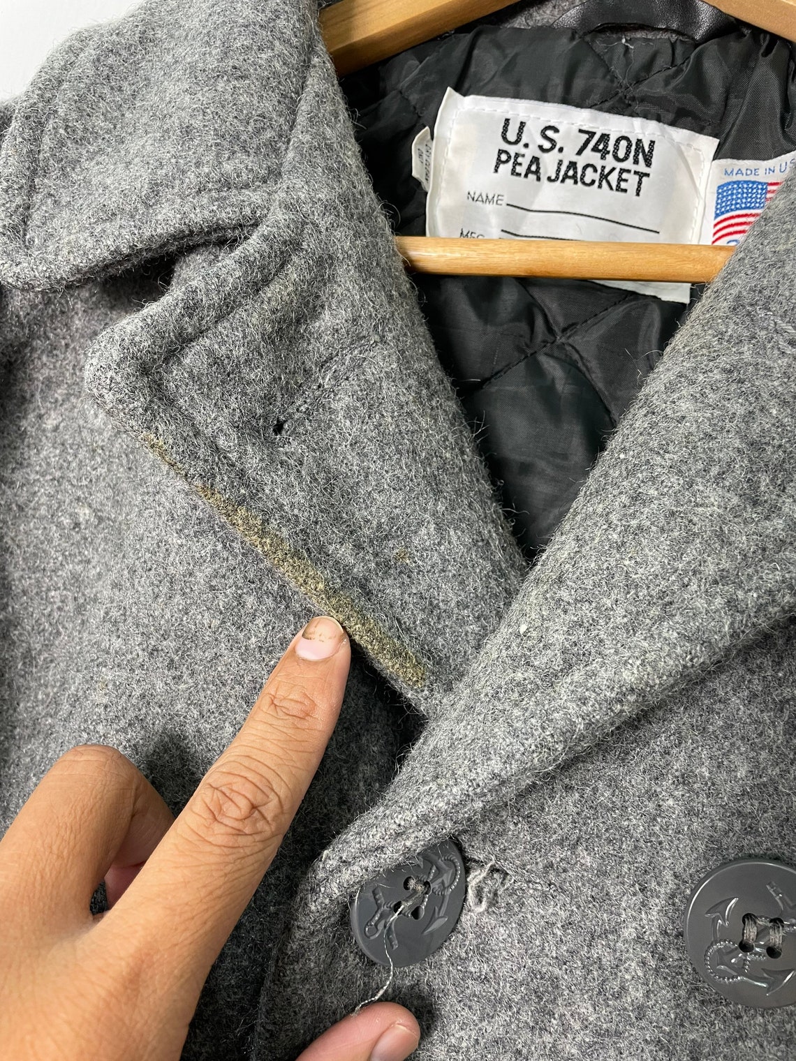 Cappotto Uomo Schott NYC 740 – Lana E Poliammide, Chiusura Incrociata, Classico Caban Americano
