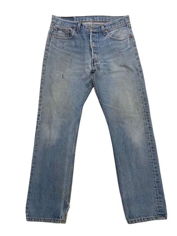 Vintage Levi's 501 Jeans: USA Made Blue Wash Denim, Size 32 - Etsy