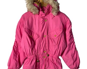 Vintage Esfeel Japan Ski Jacket: Fur Hooded Women's Coat