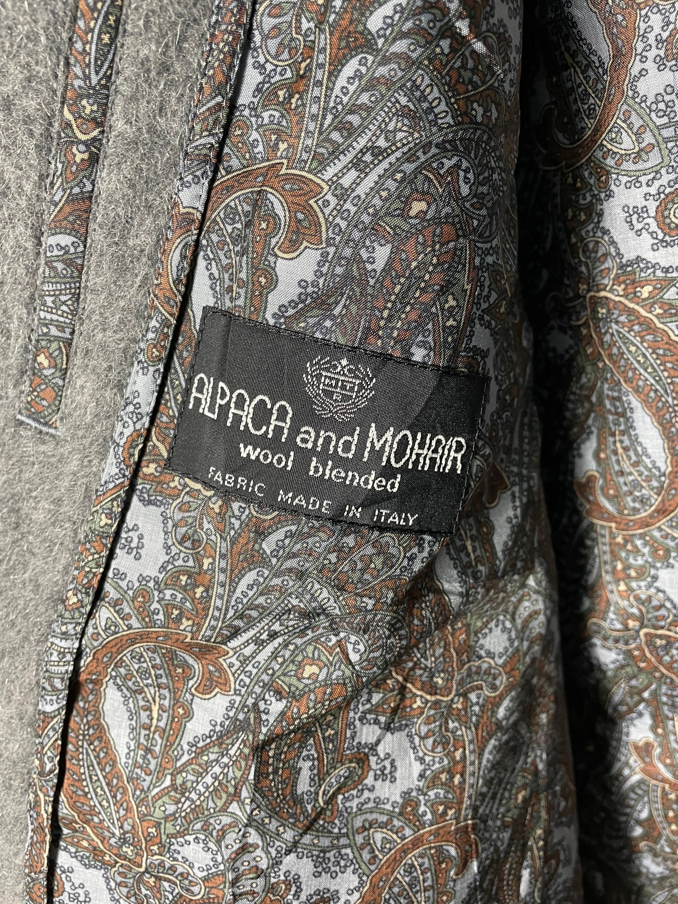 Vintage Italian Alpaca Mohair Wool Overcoat Paisley Lining PG36 - Etsy